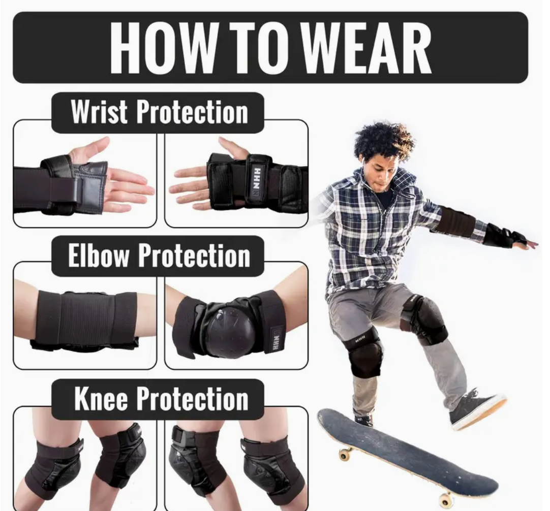 6-Piece NHH Adult Skateboard & Skating Protective Gear Set