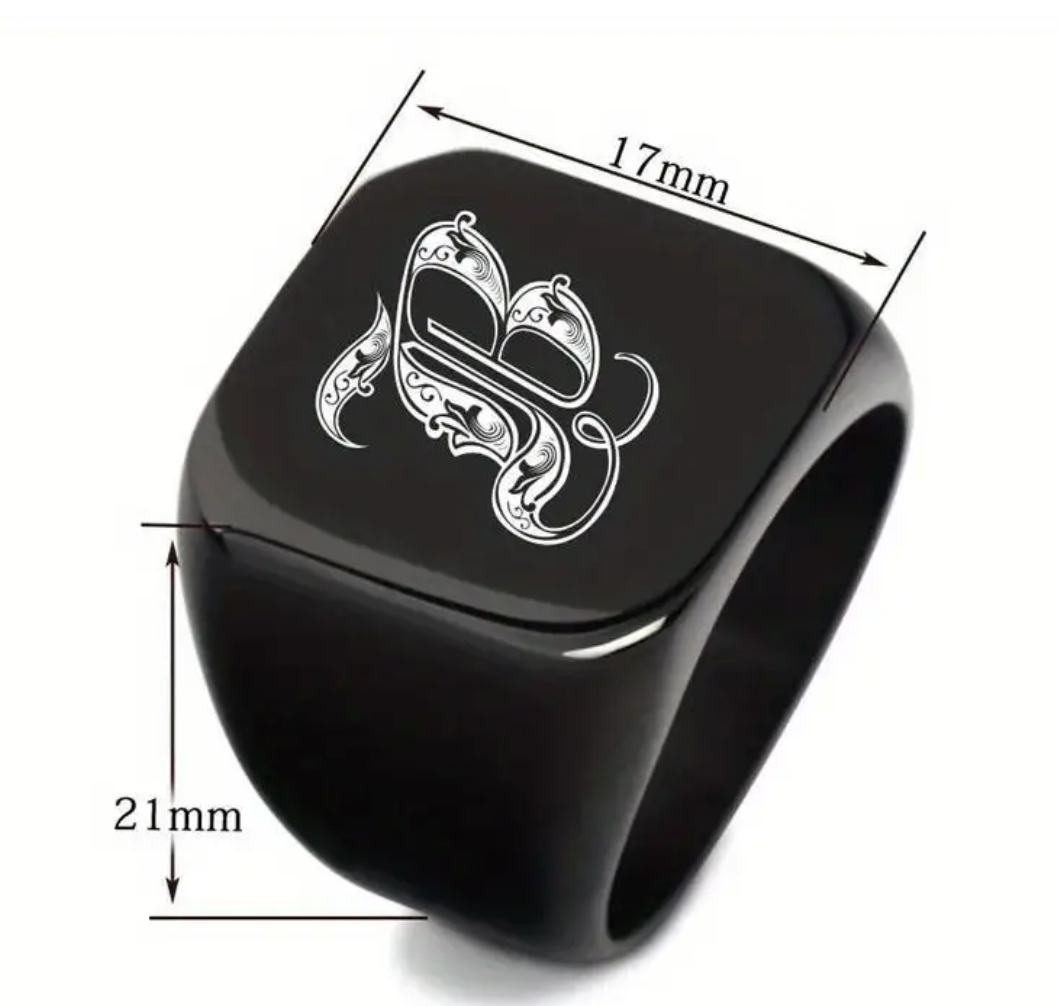 BANNED "B" Ring Stainless Steel Ring Unisex