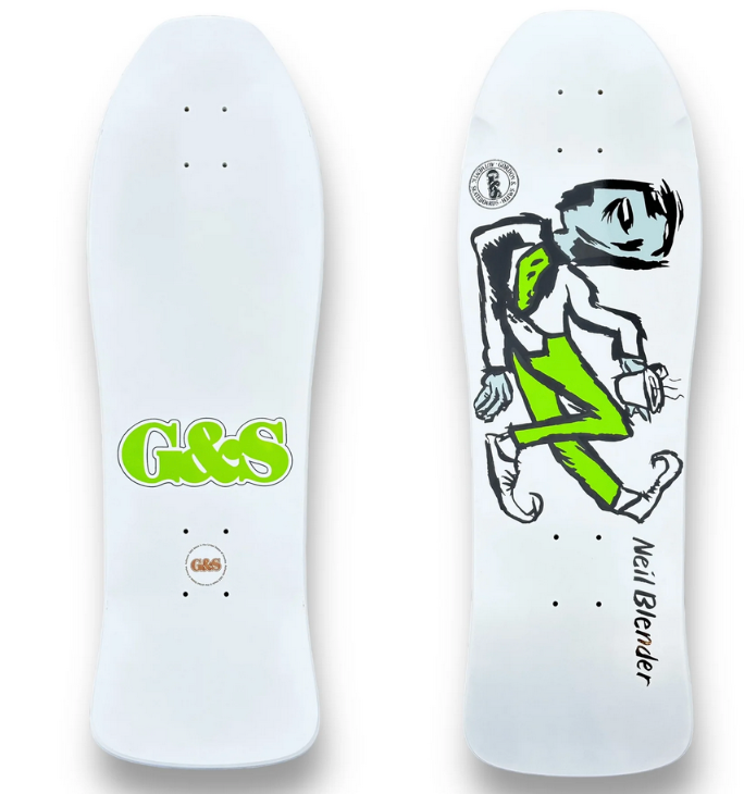 G&S Neil Blender Reissue Coffee Break 9.75" Old School Skateboard Deck