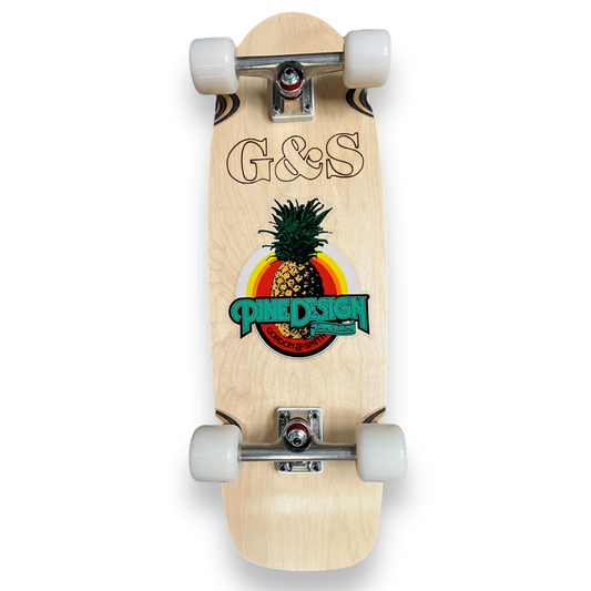 G&S Original Pine Design Complete Skateboard with White Yo-Yo Wheels