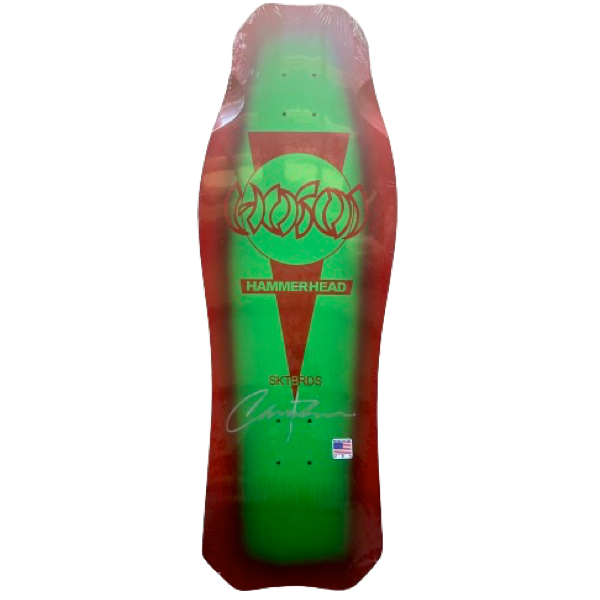 Hosoi Hammerhead Green fade Signed and Numbered Skateboard Deck