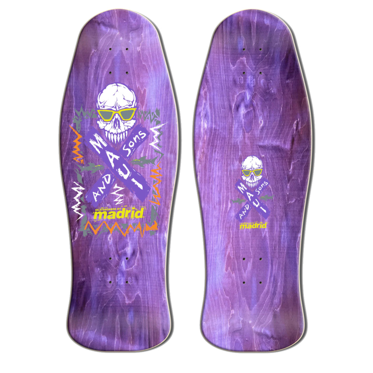 Madrid  x Maui & Sons Skull Shades  Skateboard Deck