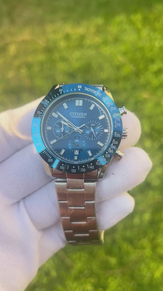 Citizen Eco-Drive, Chrono Avion Brilliant Blue  44mm Quartz Watch CA4500-08X