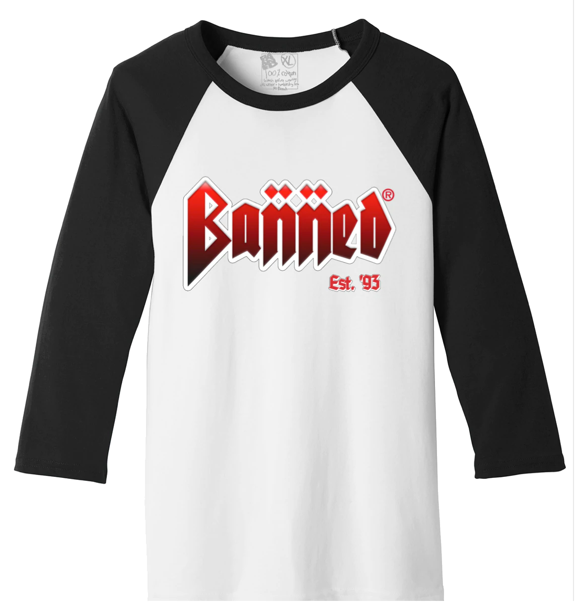 BANNED® Metal Revolt 3/4 Sleeve Tee