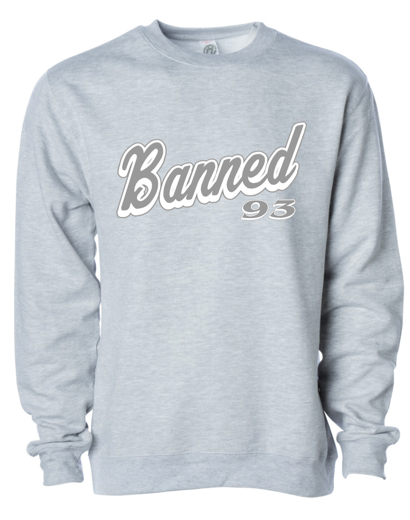 BANNED Cursive Black Crewneck Sweatshirt