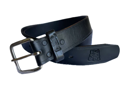 BANNED Fireman Black Leather Belt
