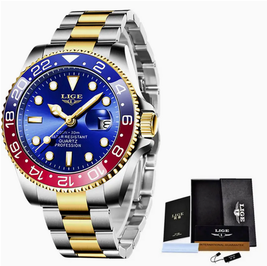 Diver Style Replica Gold-Silver Diver Watch