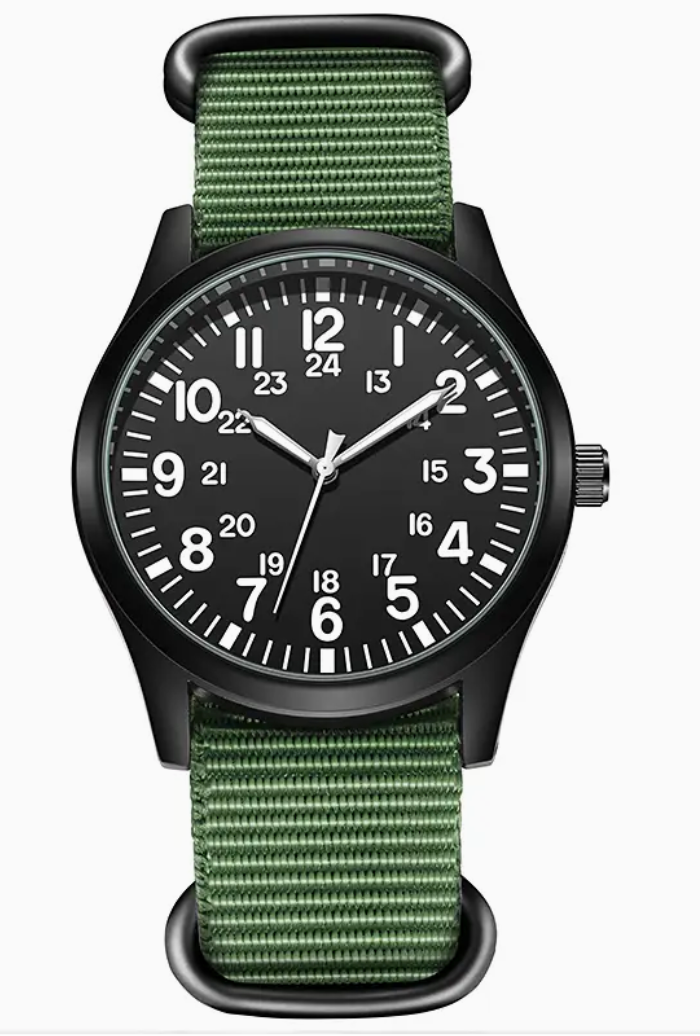 Pin Time Field Watch Green/Black Watch