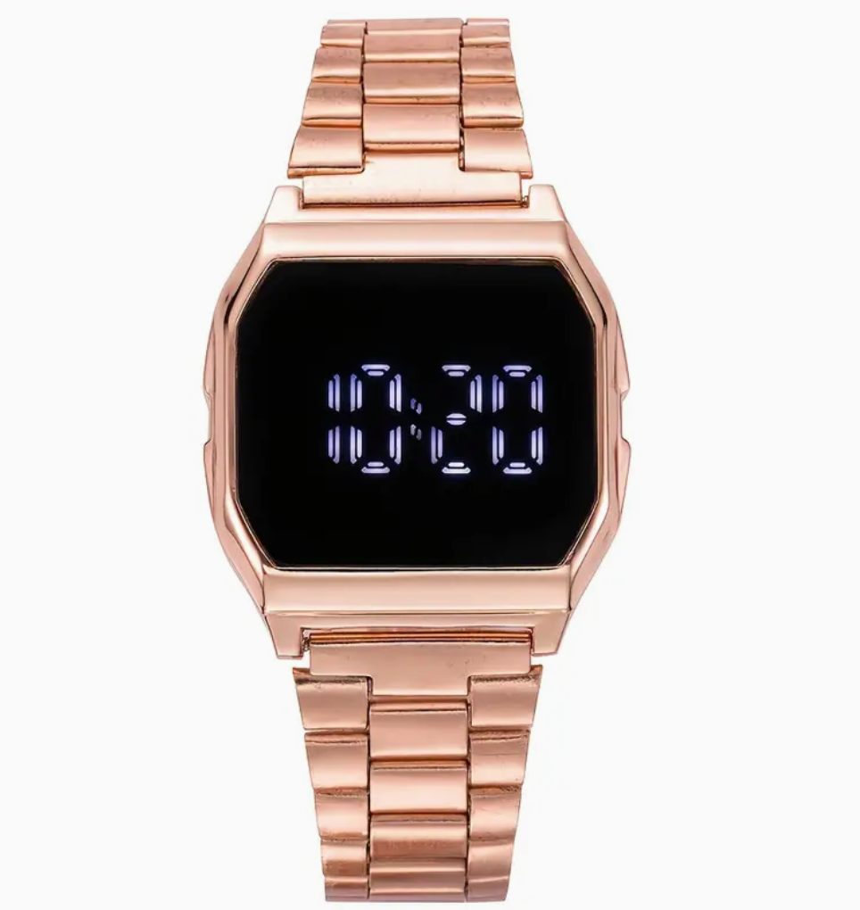 Totally Dizzy Gold Digital Watch