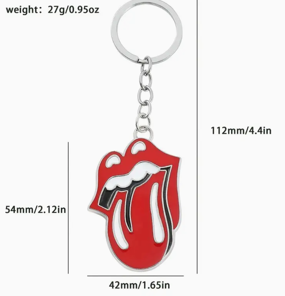 Rolling Stones Metal Keychain