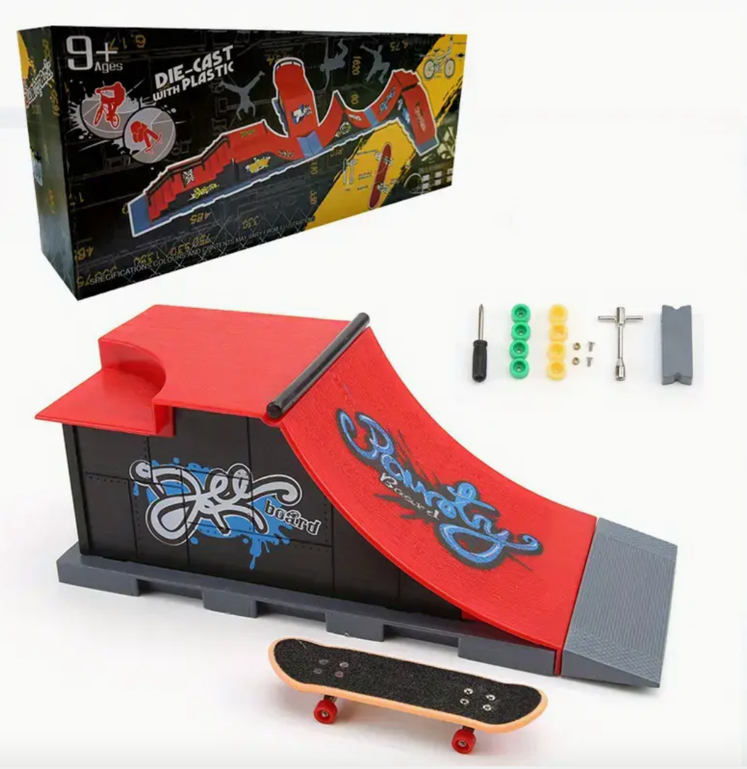 Fingerboard Ramp &  1 Plastic Fingerboard (all)