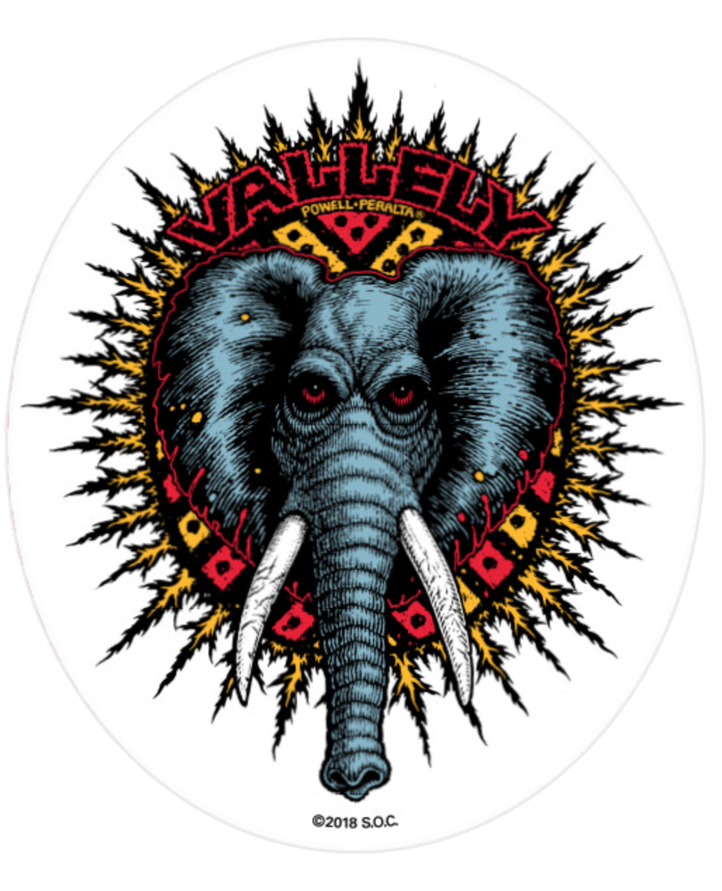 Powell Peralta Vallely Elephant Sticker